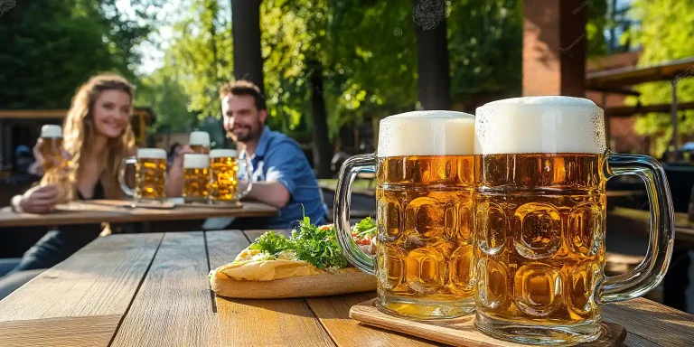 Gemütlichkeit pur: Ein kühles Bier im Schatten der Kastanien – so lässt sich der Tag im Biergarten perfekt ausklingen. 🍻🌳