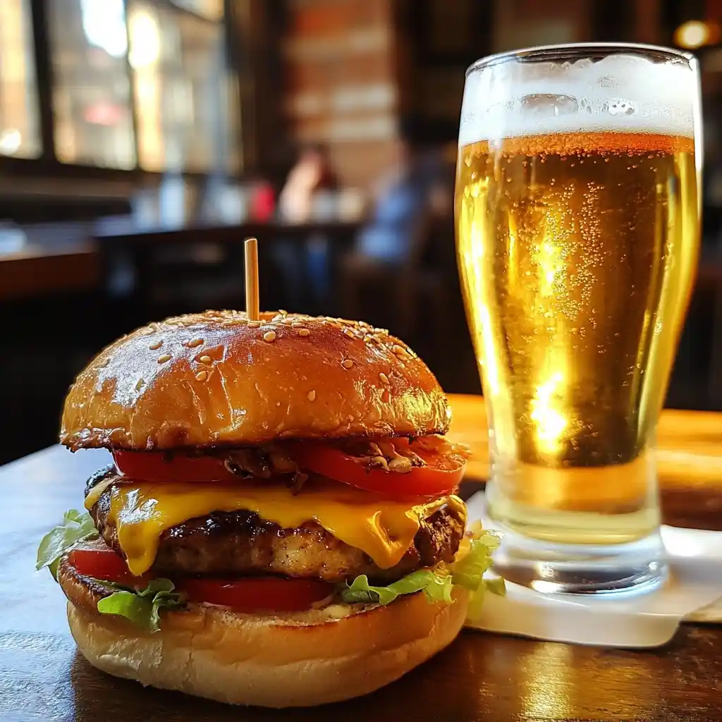 Bier und Burger: Ein unschlagbares Duo – besser als beste Freunde. 🍔🍺🔥