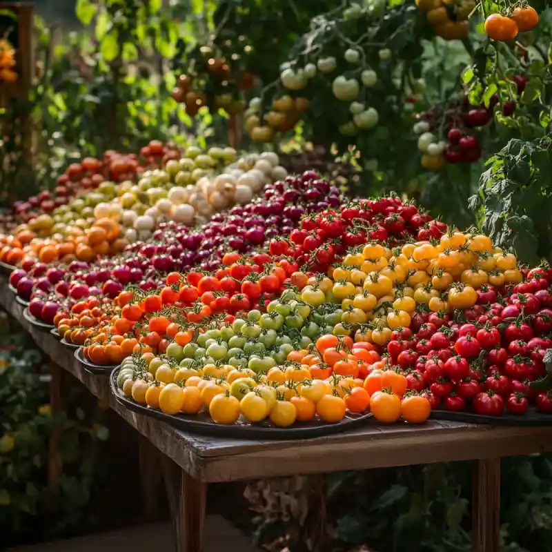 Farbenfrohe Tomatenpracht: Diese bunten Tomaten bringen nicht nur Farbe auf den Teller, sondern auch eine Vielfalt an Aromen, die jeden Bissen zu einem Genuss machen! 🌈🍅