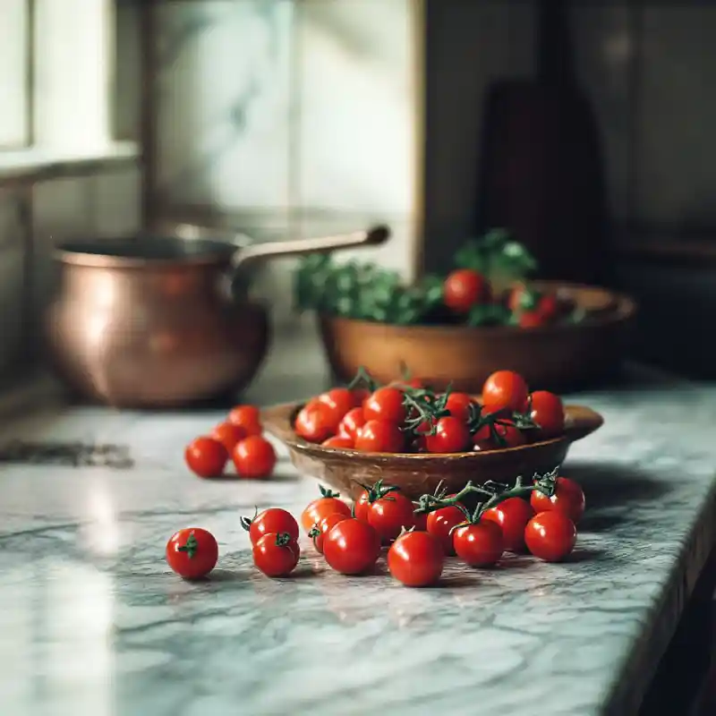 🎵 "Cherry, Cherry Lady" mag nicht von Cherrytomaten handeln, aber diese kleinen, süßen Früchtchen singen ihre eigene köstliche Melodie! 🍅🎶





