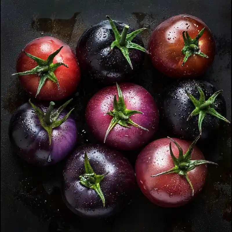 🎵 "Black Velvet" trifft auf schwarze und violette Tomaten – und ja, wir lieben ihren einzigartigen, intensiven Geschmack! 🍅🎶