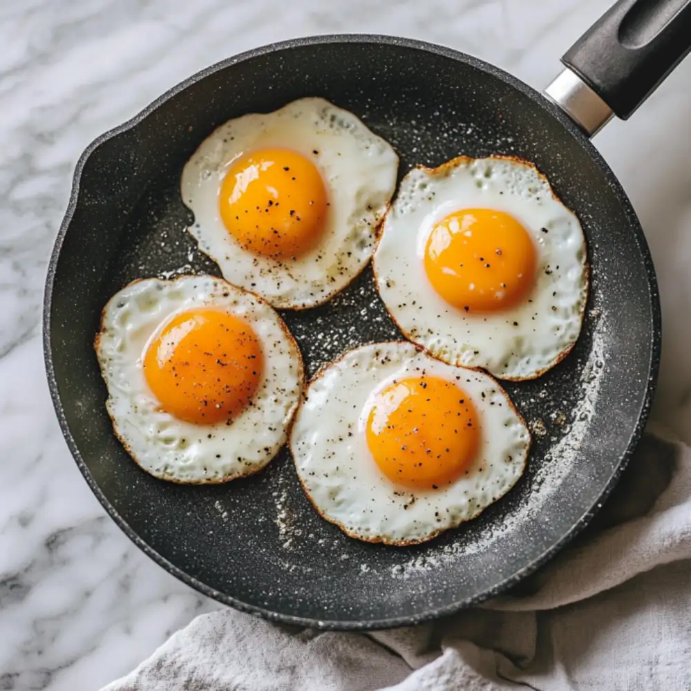 Spiegeleier als perfekte Beilage zu knusprigen Bratkartoffeln – einfach, lecker und herzhaft!